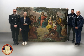 Fermo - Ritrovato e restituito il dipinto ottocentesco dei Dodici Apostoli